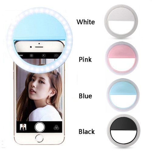 Aro De Luz Led Para Selfie Ring Light Con Celular Clip 