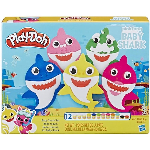 Play Doh Baby Shark Con 12 Masas Play Doh, Accesorios