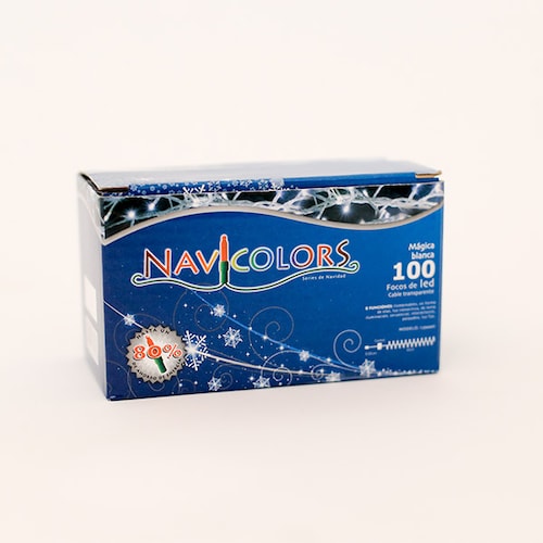 Serie de  100 Luces Navideñas Multicolor LED Cable Transparente