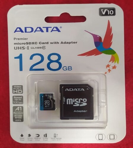 Memoria Micro SD 128gb Clase 10 Adaptador Cel Pc Tablet Portatil Imagen Video App Camara