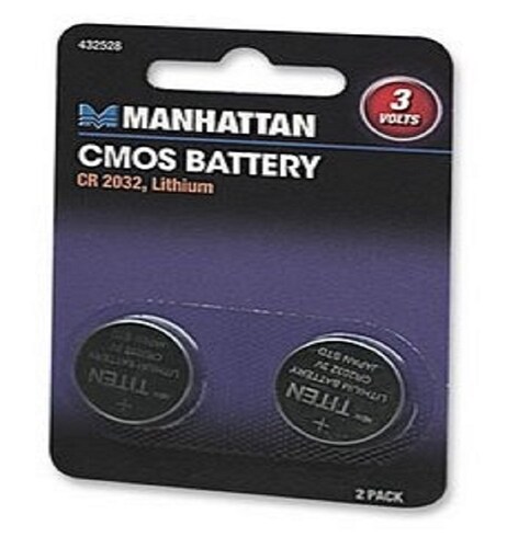 BATERIA MANHATTAN CMOS 3V 2 PIEZAS CR 2032 432528