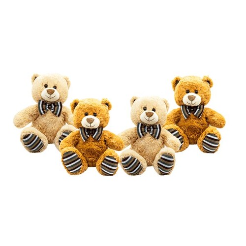 Oso De Peluche Café Y Beige Chico De Mayoreo Suave 4 Pzas
