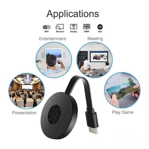 1080p Wireless Wifi Display Dongle (Chrome Cast) Tv, Stick, Video, Airplay