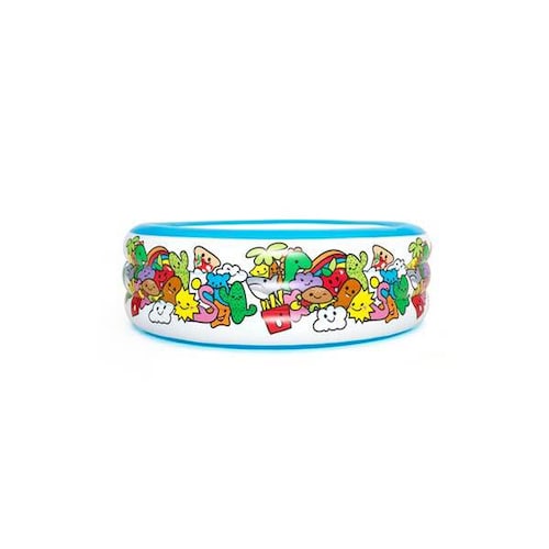 Alberca Piscina Inflable Circular Grande Diseño Stickers Para Niños 3 Aros 1.52 m Diámetro