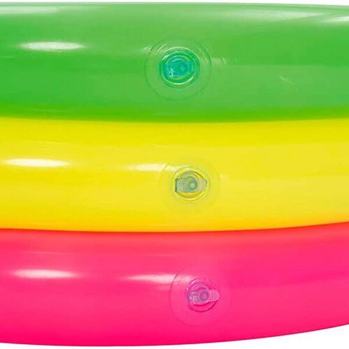 Alberca Piscina Inflable Arcoiris Circular 3 Anillos Infantil 70 cm ...