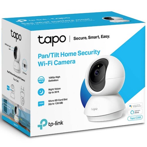 Cámara de seguridad Tapo C200 wifi, interior, 1080P, rotativo, infrarrojo -  Coolbox