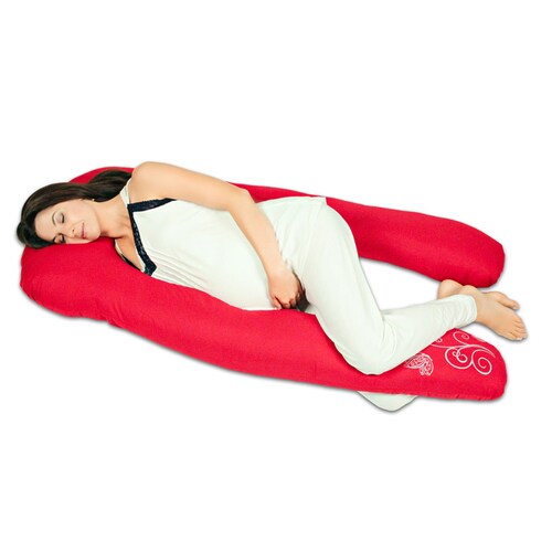 Almohada de embarazo y lactancia "Herradura" relleno microgel cojín