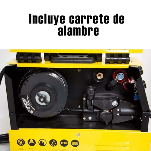 Soldadora Microalambre Inversora con Gas 120a 110v Maquina Soldar