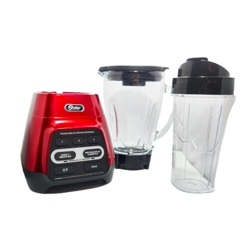 Licuadora Oster con tecnología reversible vaso Blend N Go BLSTPYG1210RBG