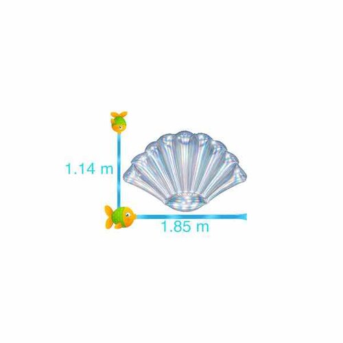 Inflable Salvavidas Montable Forma de Concha Tornasol para Alberca