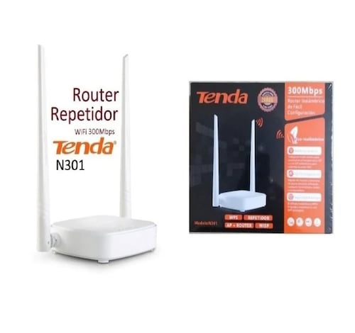 ROUTER N301 ACCESS POINT REPETIDOR INALAMBRICO 300MBPS 2 ANTENAS WIFI INTERNET RED PC LAP CEL MAC