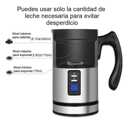Espumador De Leche Eléctrico Biolomix Calor Frío 