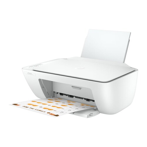 Impresora HP Multifuncional Deskjet 2374 Color Inyección de Tinta 110V/220V blanca + 500 hojas + Caja de colores