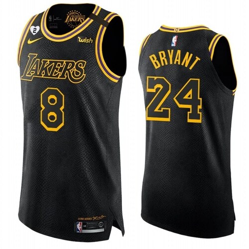 Jersey Special Edition Los Angeles Lakers Black Kobe Bryant 8 24 M