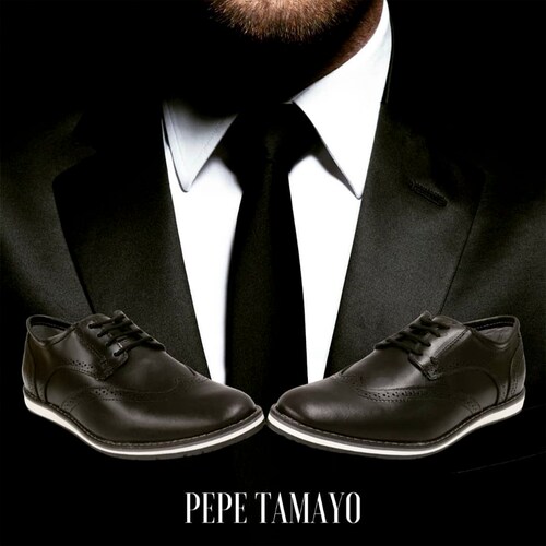 ZAPATO DERBY PARA HOMBRE FULL BROGUE PEPE TAMAYO MOD: 4100 PIEL 