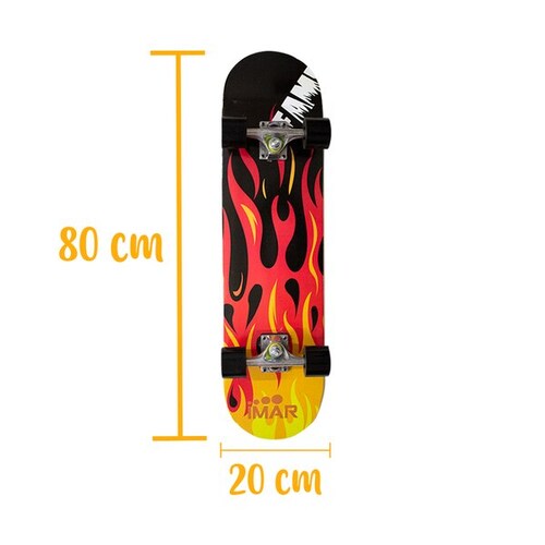 Patineta Completa Juvenil Diseño Fuego Fame