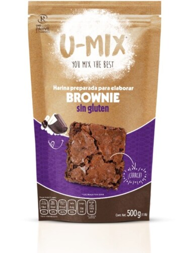 Harina Sin Gluten U mix Para Brownies   500g Kosher