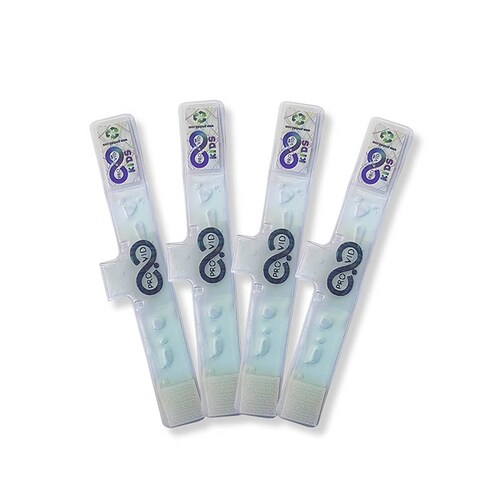 Pack 4 pz: Brazalete Dispensador de gel PROBVID Kids reutilizable