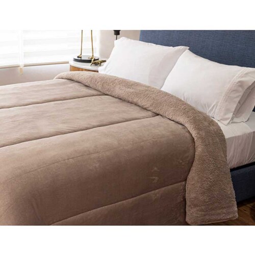 Cobertor Beige Liso King Size