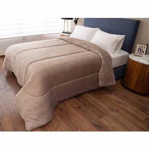 Cobertor Beige Liso King Size