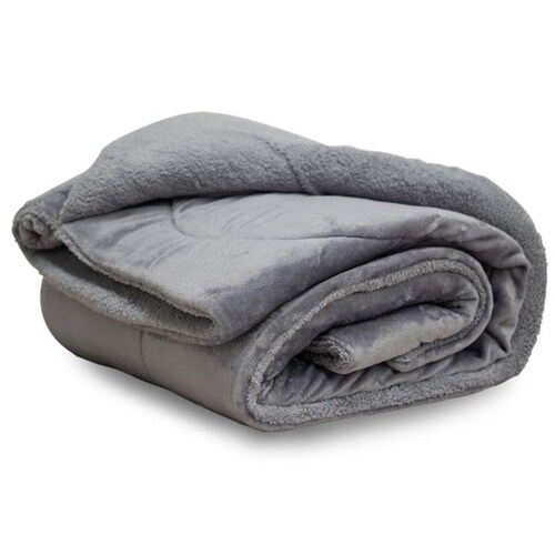 Cobertor Gris Liso King Size