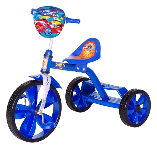 Triciclo Promeyco Tipo Cars Azul de Niño Grande Primera Bicicleta R-14