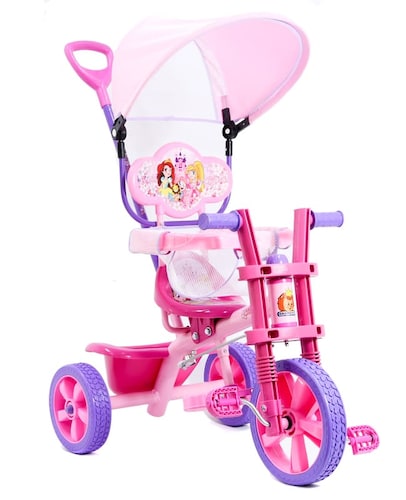 Triciclo  Promeyco con Sombrilla Parasol  y Bastón de Princesas para Niña R-10