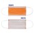 Cubrebocas Termosellado Tricapa Desechable Caja con 10 piezas cada una X 50pzs Color Orange JH Hokins Calidad Premium Registro Sanitario Cofepris SSA 0341C2021
