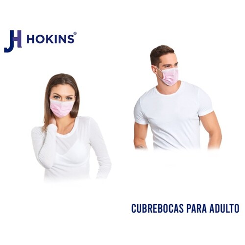 Cubrebocas Termosellado Tricapa Desechable 2400 pzs Color  Pink JH Hokins Calidad Premium Registro Sanitario Cofepris SSA 0341C2021