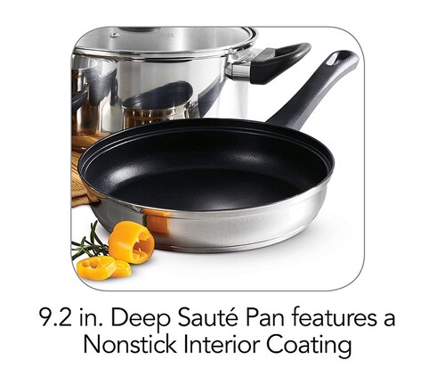 Tramontina Primaware 80117/585DS Stainless Steel Induction-Ready Tri-Ply Base 7-Piece Cookware Set