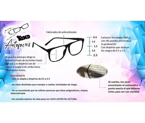 Lentes Yomo Autofocus Auto Graduables Tipo Vizmaxx Negros
