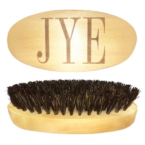 Cepillo de madera Bambú natural con cedras sintéticas de Jabalí para barba, bigote o cabello JYE 