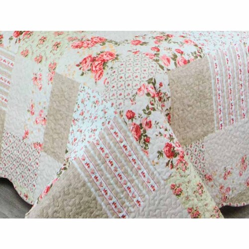 Colcha Floral Queen Size