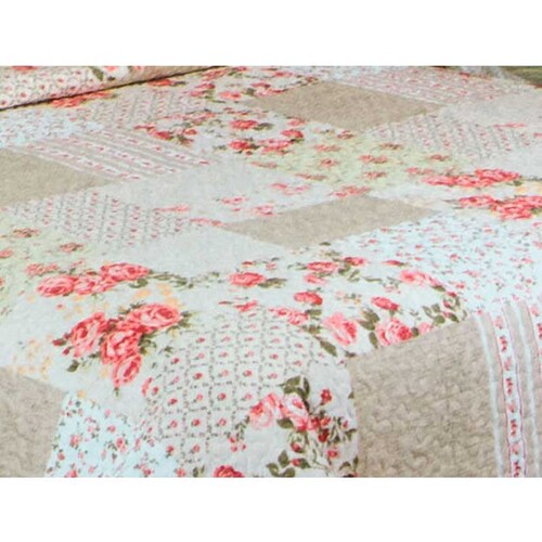 Colcha Floral Queen Size