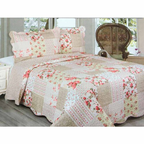 Colcha Floral Queen Size