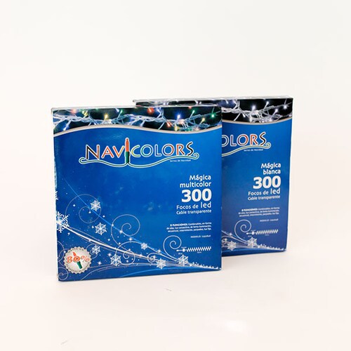 Serie de 500 Luces Navideñas Luz Calida LED Cable Transparente
