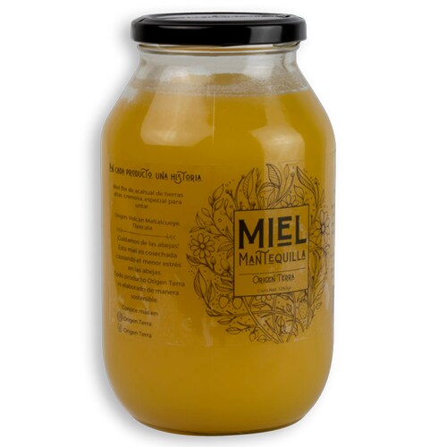 Miel de Abeja, textura a Mantequilla, 1250 gramos, Ideal para frutas y aguas. Hecho en México 100% Mexicano