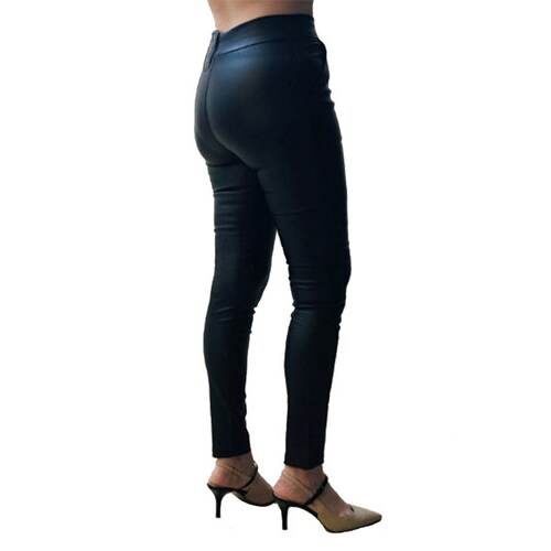 Pantalon leggings mallones vini piel tipo piel mujer skinny negro Marlene