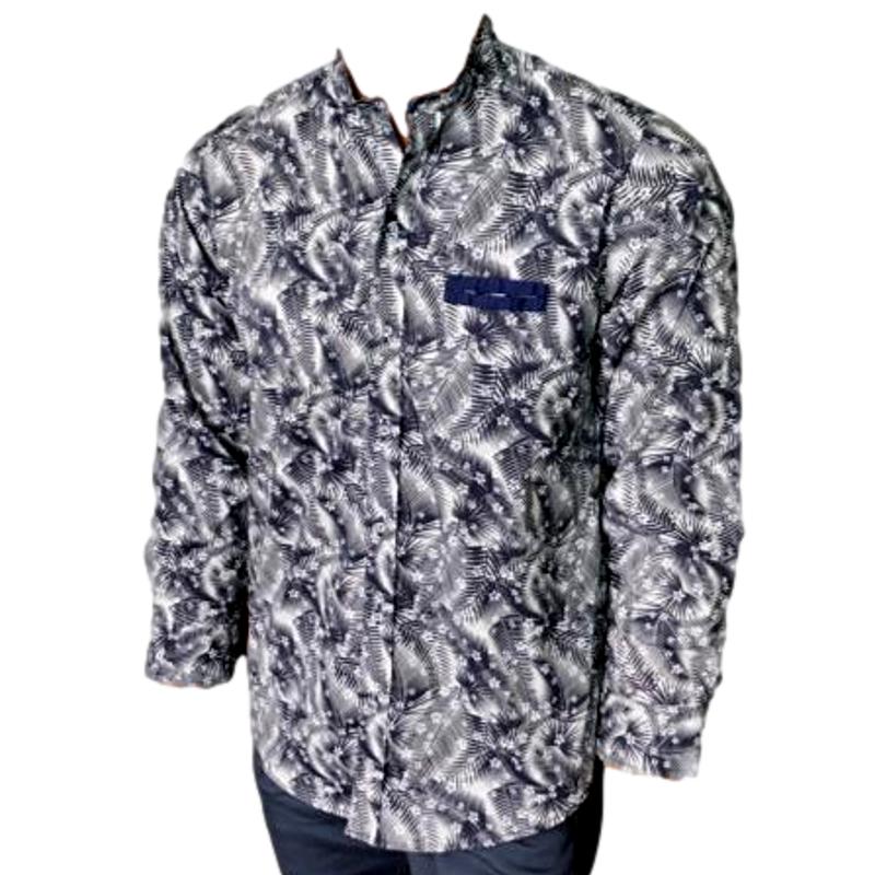 Camisa para hombre manga larga dos colores moderna juvenil