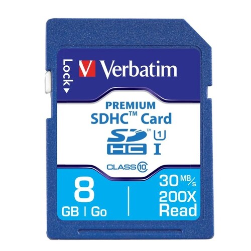 Memoria Premium Sdhc 8 Gb Clase 10 Verbatim 96318
