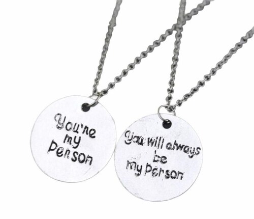 Set 2 Collares Greys Anatomy Pareja You Are My Person Novios