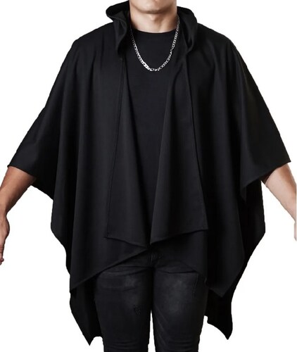 Poncho con Gorro de Hombre, Abierto, gabán, Capa, Sueter, Hoodie..