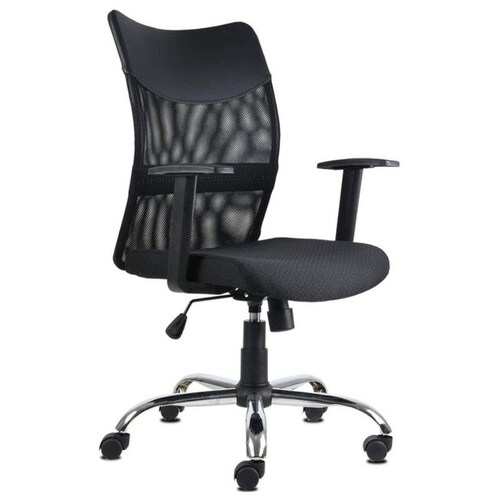 Silla de Oficina Ergonómica Marca Xipe Store Modelo Ergoflex Giratoria con Respaldo, Color  Negro