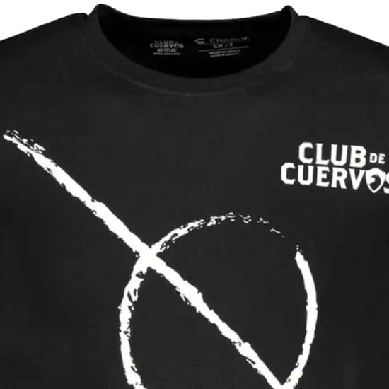 Jersey Club De Cuervos Charly Negro/blanco Estampado