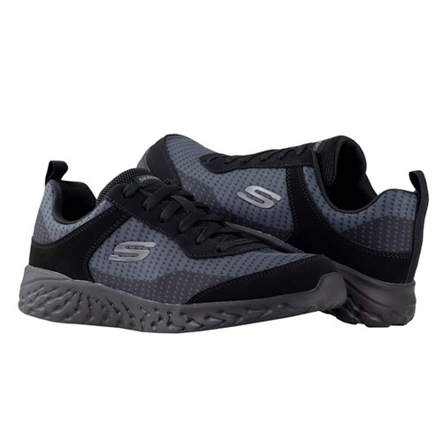 TENIS DE CABALLERO SKECHERS MEMORY FOAM ORIGINAL 8790017 NEGRO NEGRO COMODOS