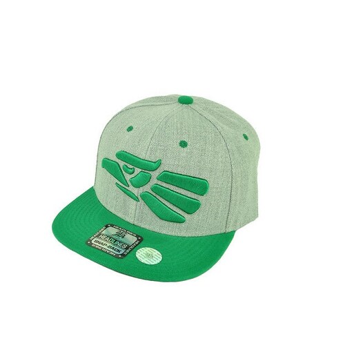 Gorra Logo Hecho en Mexico Aguila Azteca Verde Gris Beisbol