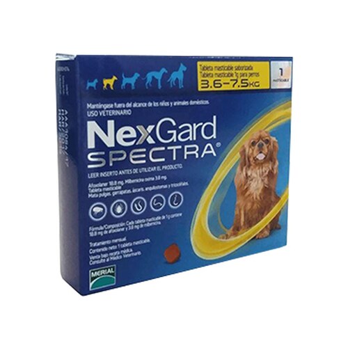 Nex Gard Spectra (2 - 3.5 Kg) 1 tableta Mascable, Mata Pulgas,
