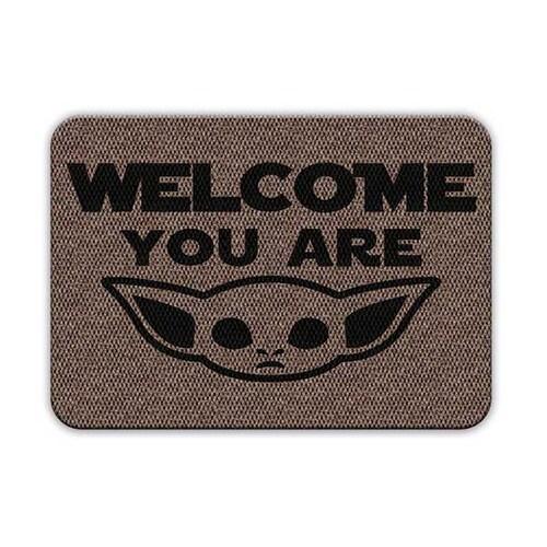 TAPETE DECORATIVO FANTASIA DISEÑO WELCOME YOU ARE GROGU BEIGE 70X50 CM