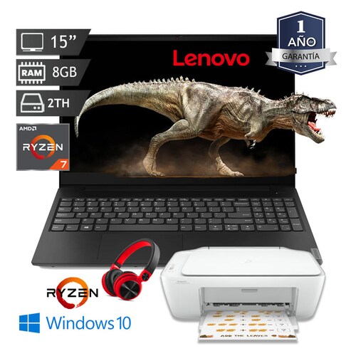 Laptop GAMER Ryzen 7 - 8GB RAM - 2 TB + Impresora