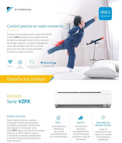 Minisplit Inverter Daikin/VZPX 2Ton 24000Btu 220V 20Seer Sólo Frío Nuevo   